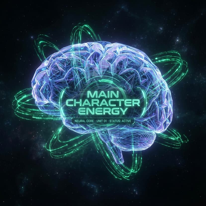 Delulu Stream AI Core - Cybernetic Brain Concept